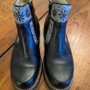 Vintage Geier Wally Black Leather Boots
